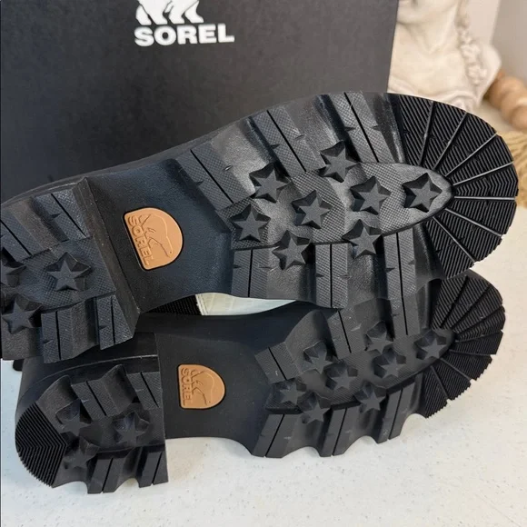 Sorel Joan Now Boots Womens 8 Sea/Salt Leather Waterproof Chelsea - Picture 8 of 11